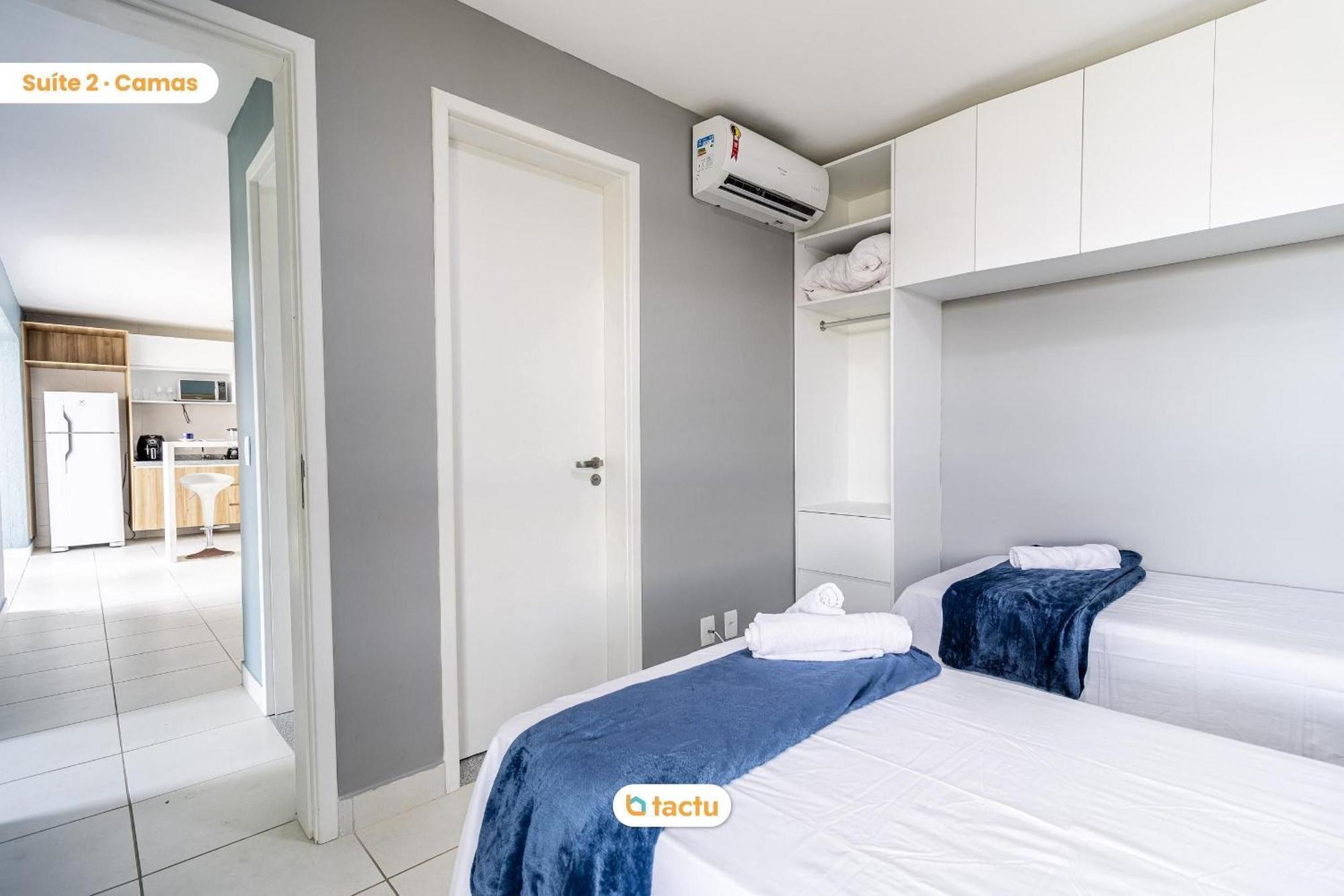 Apartamento de 62 m2 com 2 suítes e varanda interna no VG Sun Cumbuco por Tactu Exterior foto