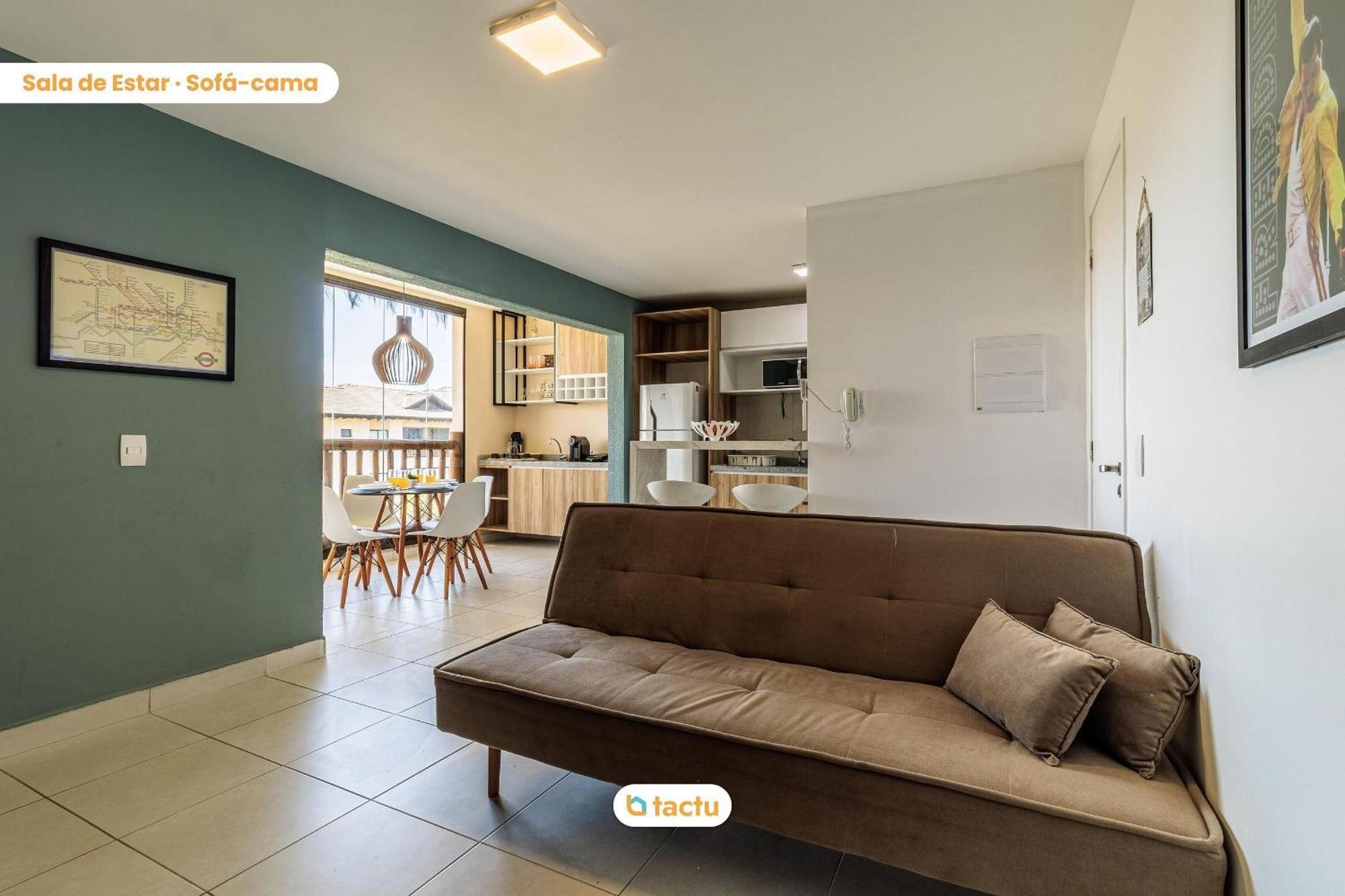 Apartamento de 62 m2 com 2 suítes e varanda interna no VG Sun Cumbuco por Tactu Exterior foto