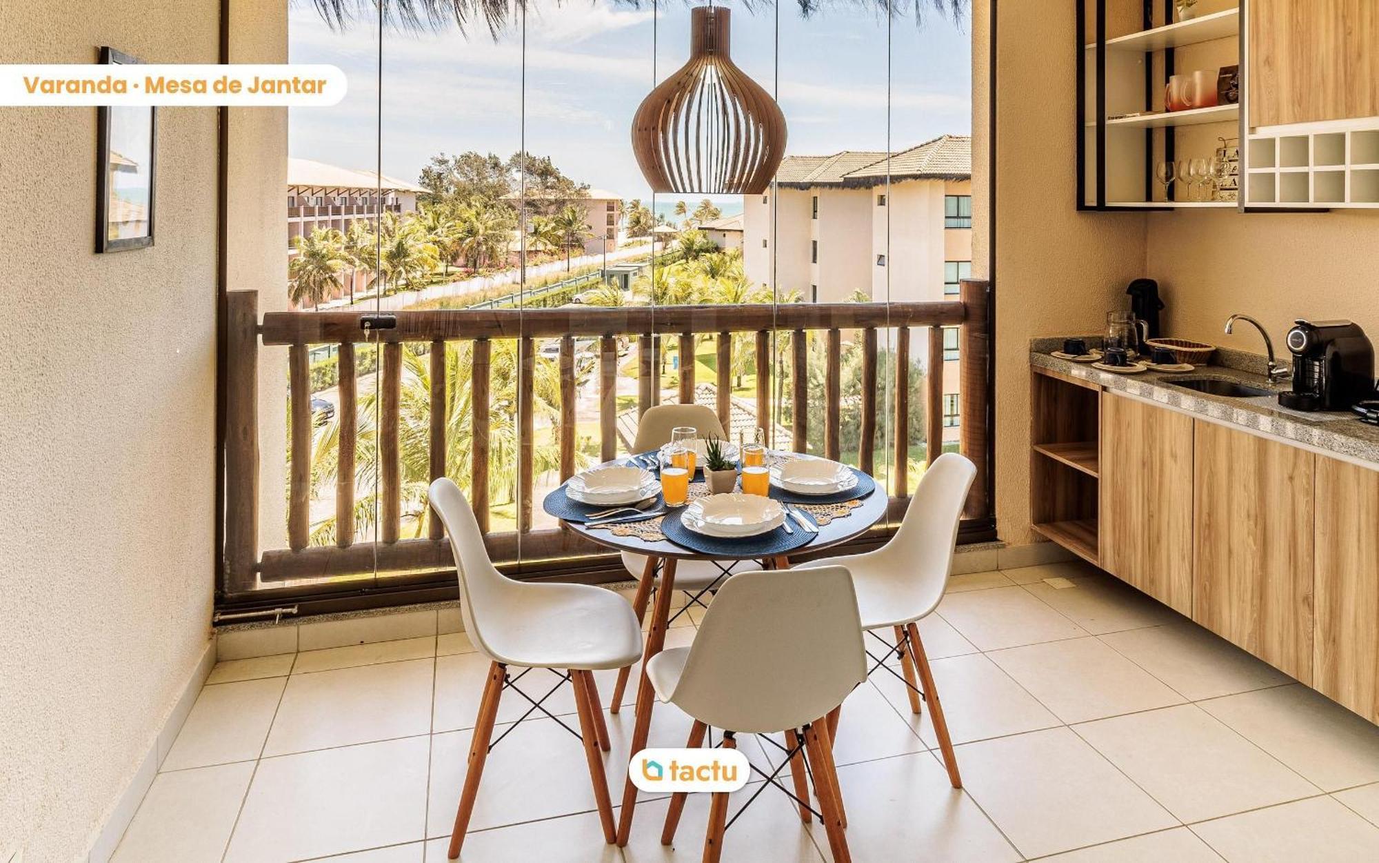 Apartamento de 62 m2 com 2 suítes e varanda interna no VG Sun Cumbuco por Tactu Exterior foto